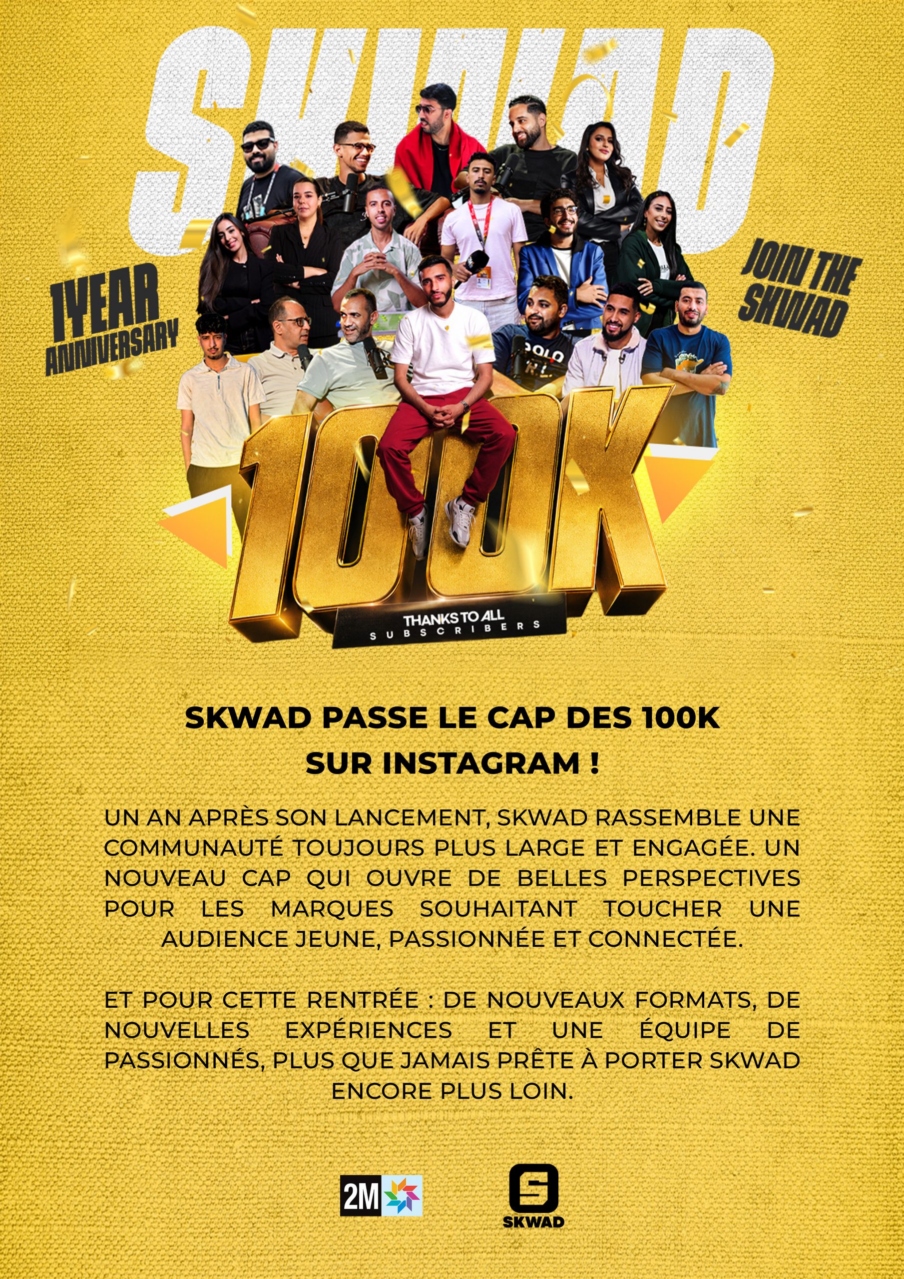 SKWAD PASSE LE CAP DES 100K SUR INSTAGRAM !